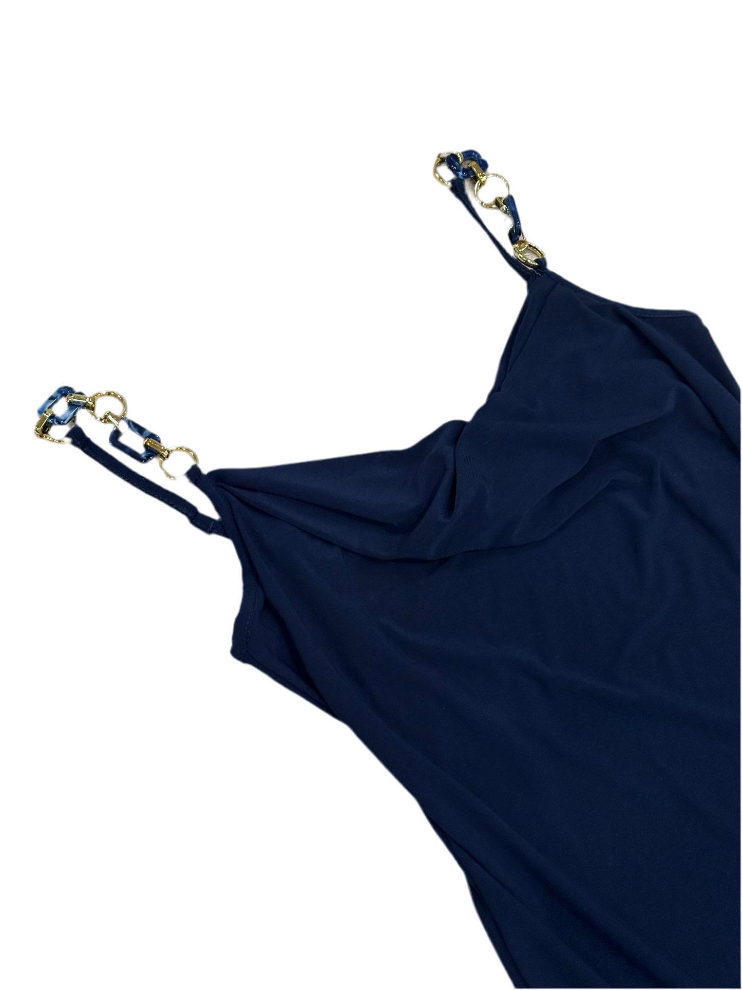 Navy Scoop Neck Dress