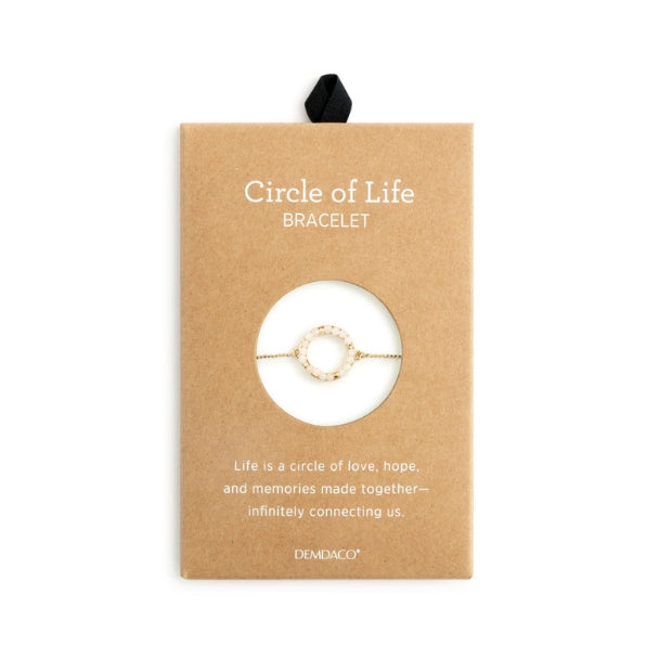 Circle Necklace - Cream/Gold