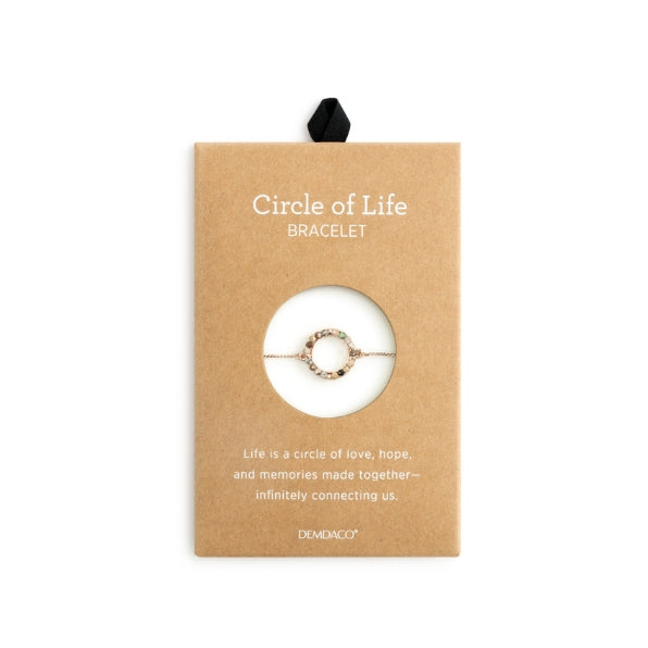 Circle Necklace - Wine/Rose Gold