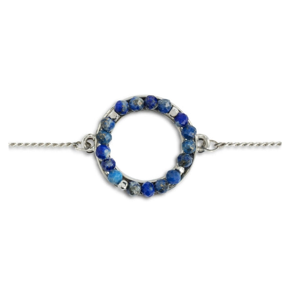 Circle Necklace Blue/Silver