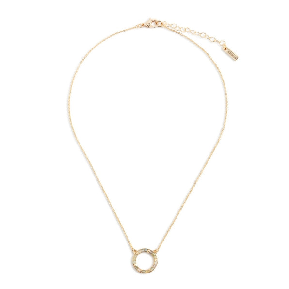 Circle of Life Necklace - Green/Gold