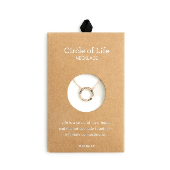 Circle of life Necklace - Green/Gold