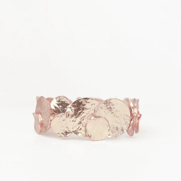 Gold Flat Discs Bracelet