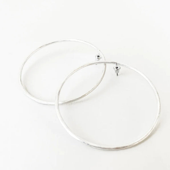 Silver Big Hoop Earrings