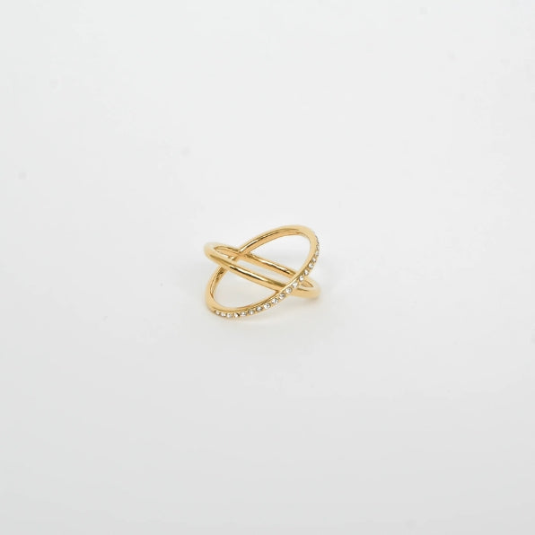 Stainless Steel Gold Infinity Ring