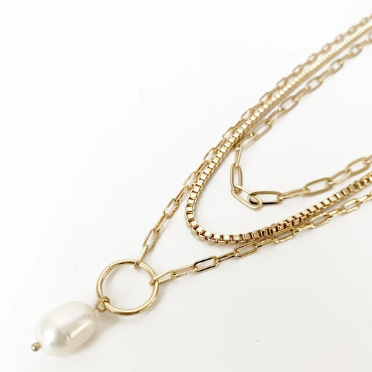 3 Row Chain Necklace