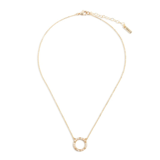 Circle Necklace - Cream/Gold