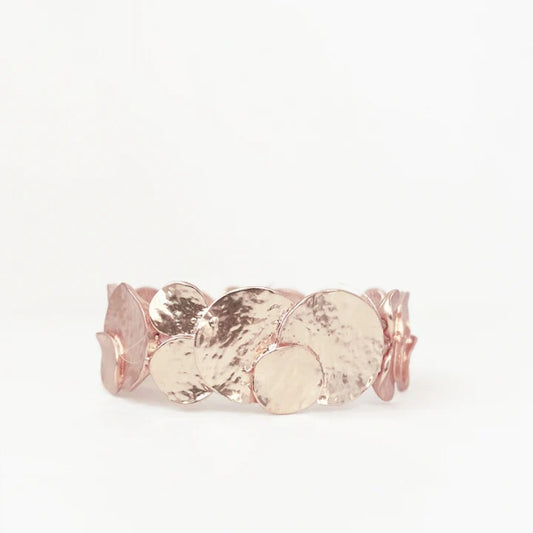 Gold Flat Discs Bracelet