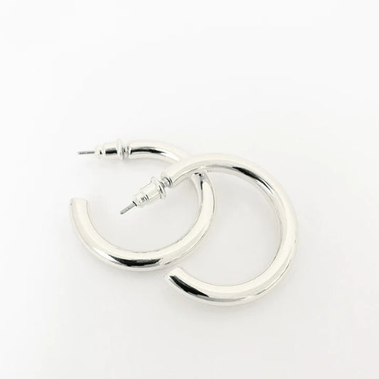 Silver Hoop Earrings
