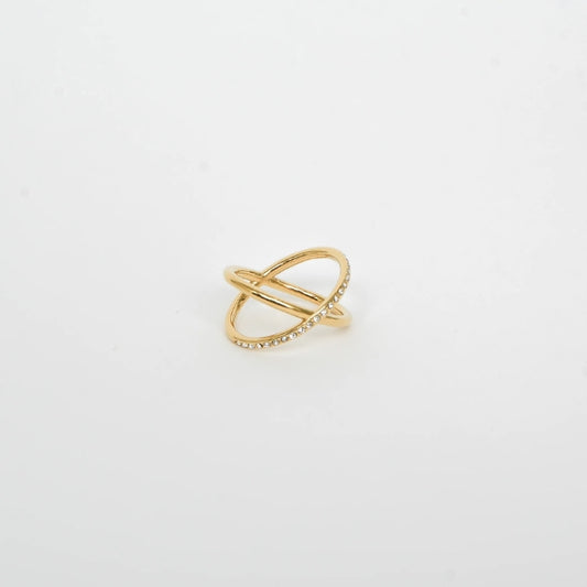 Stainless Steel Gold Infinity Ring